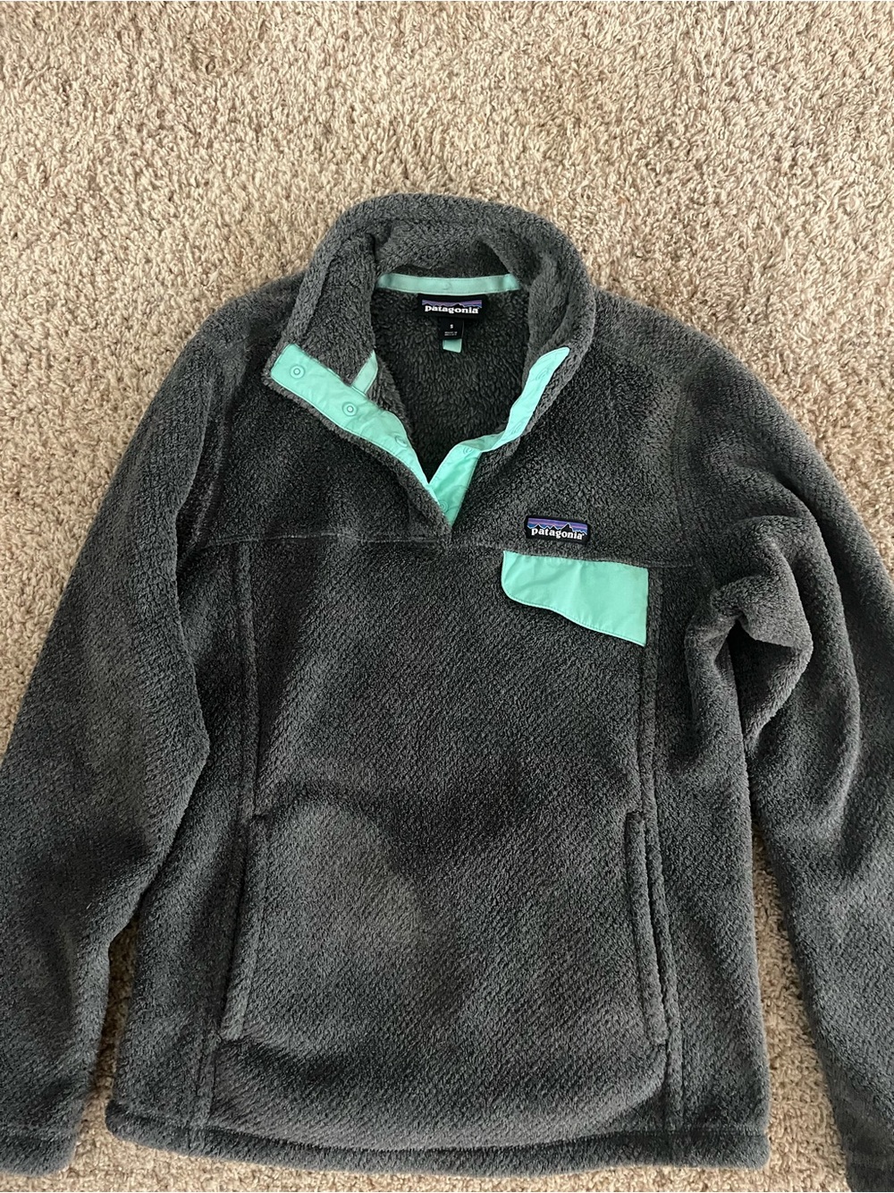 Patagonia Women’s Re-Tool Snap-T Fleece Pullover Gray Teal
